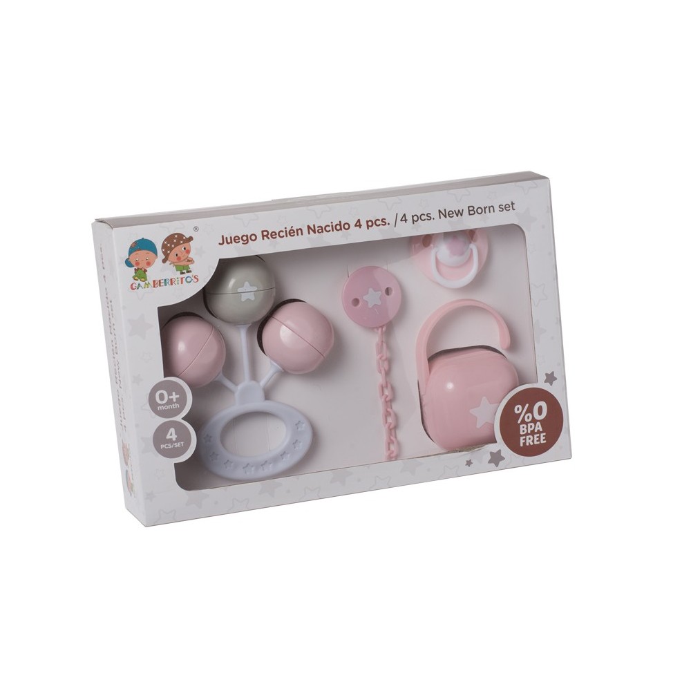 Juego de sonajero + chupete Gamberritos