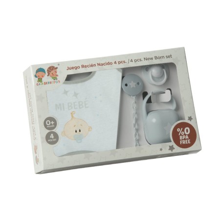 Set babero y chupete recién nacido Gamberritos