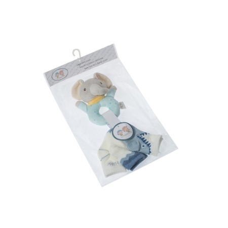 Set calcetines y sonajero bebé Gamberritos